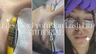 STEP BY STEP LASH LIFT TUTORIAL USING ELLEEPLEX PROFUSION ON LARGE LASHES [upl. by Aicyla]