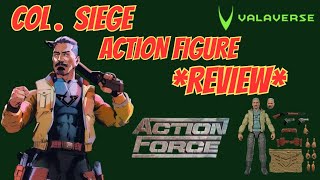 COL SIEGE ACTION FIGURE REVIEW 112 scale FROM ACTION FORCE VALAVERSE GI JOE CLASSIFIED COMPATIBLE [upl. by Nayr]