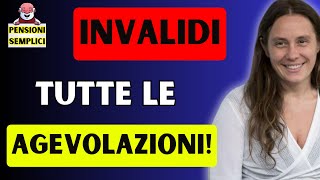 🟨 INVALIDI ECCO TUTTE LE AGEVOLAZIONI❗️ VEDIAMOLE INSIEME❗️ [upl. by Yatnuahc160]