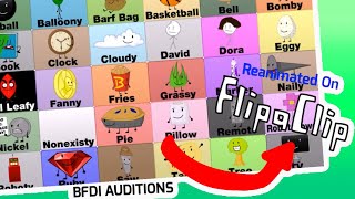 BFDI 17 Auditions Reanimated On FlipaClip [upl. by Winny833]