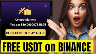 FREE USDT on Binance without investment  Claim 550 FOR FREE  make money online freeusdt [upl. by Timi]