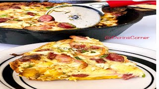 How to make One Pan Plantain and Egg FrittataEasy Breakfast Recipe [upl. by Drawe]