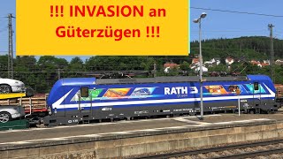 ‼INVASION an Güterzügen‼ am Bahnhof Treuchtlingen mit Vectron Taurus BR187 BR145 BR152 BR185 [upl. by Gambrill472]