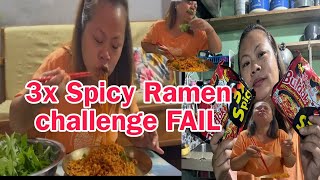 3x spicy Ramen challenge fail 🍜🥵🥵 [upl. by Paula]