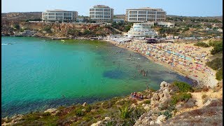 Golden Bay Beach Malta [upl. by Neelrac]