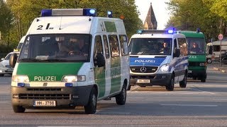 Großeinsatz Polizei Hamburg 1 Mai Demonstrationen 01052013 [upl. by Noterb900]