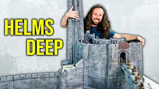 The BIGGEST wargaming board in YouTube History Helms Deep Lord of the Rings Warhammer Scenery [upl. by Dust]