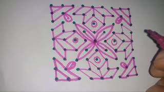 99 Dots Easy Sunday Special Rangoli Kolam Design Rojuvari Chukkala Muggulu [upl. by Otsenre]