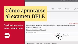 ¿Cómo inscribirse en el examen de DELE  Inscripción paso a paso [upl. by Angelle]