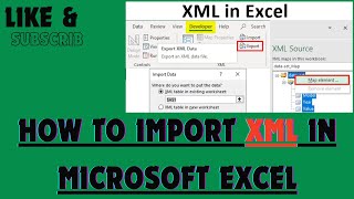 How to Import XML in Microsoft Excel [upl. by Fennelly]