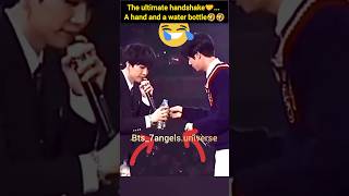 The ultimate handshake🤝 a hand and a water bottle 🤭🤣🤣jin suga bts btsarmy yoongi [upl. by Etteuqaj591]