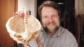 RahmenkorbSchwinge flechten  DIY  mit Gottesauge  weaving a frame basket with Gods Eye [upl. by Alidia]