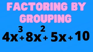 Factoring Polynomials by Grouping 4 terms [upl. by Karyl]