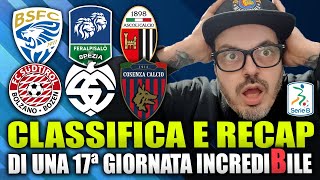 LA CLASSIFICA DI SERIE B 🔥RECAP E COMMENTO DOPO UNA 17° GIORNATA INCREDIBILE [upl. by Ecaroh35]