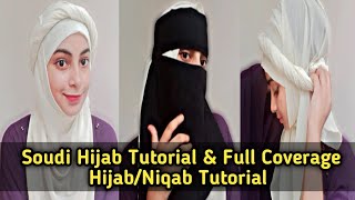 Full coverage hijabniqab with burkha  New hijab style  Niqab tutorial [upl. by Dobson]