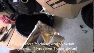 2013 Kawasaki Ninja 300 Oil Change [upl. by Thanos]