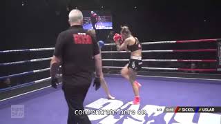 R3 VIRGINIA SICKEL VS VALERIA USLAR MUAYTHAI FIGHT [upl. by Luce]