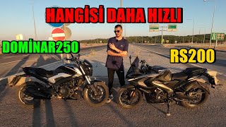 Bajaj Rs200 vs Bajaj Dominar 250  Hangisi daha güçlü [upl. by Vinnie]