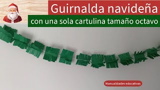 🎁GUIRNALDAS NAVIDEÑAS SÚPER FÁCILES DE PAPEL  CÓMO HACER UNA GUIRNALDA FACIL🎄🎅 christmas navidad [upl. by Darleen]