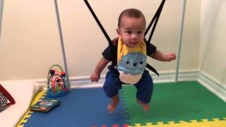 5 month old baby loves Jolly Jumper [upl. by Amein]