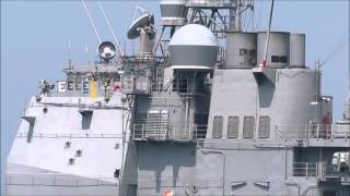 The USS Antietam CG54 Cruiser at the Manila Harbor [upl. by Florine]