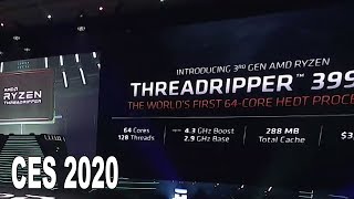 AMD Ryzen Threadripper 3990X  Reveal and Benchmark Presentation CES 2020 HD 1080P [upl. by Chapell]