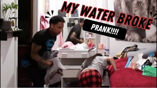 MY WATER BROKE PRANK ON MY HUSBAND [upl. by Aivataj994]