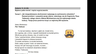 Wypracowanie maturalne quotJak niespodziewane okoliczności wpływają na zachowanie człowieka [upl. by Evyn]