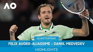 Felix AugerAliassime v Daniil Medvedev Highlights QF  Australian Open 2022 [upl. by Coughlin]