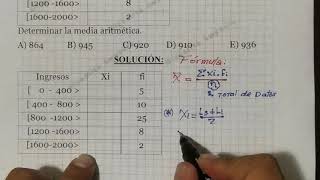 Problemas resueltos de Estadística para datos agrupados media promedio aritmetico [upl. by Atinuj207]