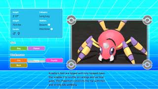 Ariados 168 Pokedex Go Data [upl. by Roxanne964]