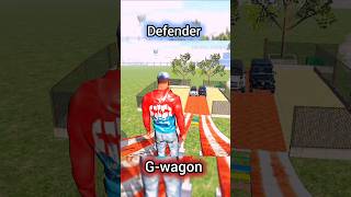 Defender vs Gwagon jump test Indian bike driver 3d  thar popular subscribe shotsvideo [upl. by Yrakaz]