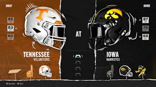 College Football 25 CheezIt Citrus Bowl Gameplay  Tennessee vs Iowa [upl. by Corina]