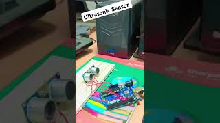 Ultrasonic Sensor Project Short video 📷📷📸📸 [upl. by Anomer]