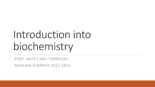 Introduction into Biochemistry part II [upl. by Daphie]