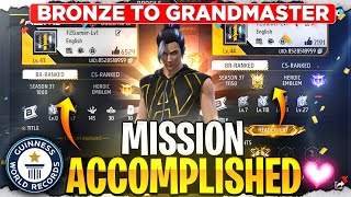 Mission Accomplished 🏆 Bronze To Grandmaster No Gun Skin Challenge🔥  Ep11 [upl. by Aihtela208]