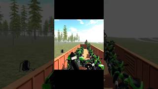 KAWASAKI NINJA DELIVERY WITH NEW TRAIN🚅😱 IN INDIAN BIKE DRIVING 3D  shorts​ indianbikedriving3 [upl. by Reave235]