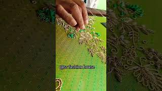 Beautiful zardosi design for bride shortvideo aariworkblouse embroidery embroidery wedding [upl. by Magen]