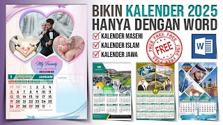 Membuat Kalender 2025 Gratis di Word [upl. by Eiramave]