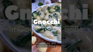 Gnocchi in Gorgonzola Sahne Soße mit Spinat und Knoblauch [upl. by Annaicul212]