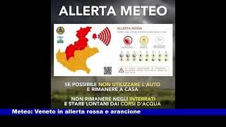 Meteo allerta rossa e arancione in Veneto 30102023 [upl. by Narej]