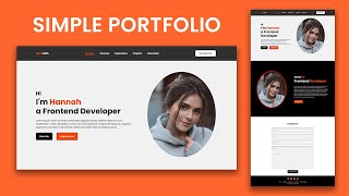 Create Simple Personal Portfolio Website with HTML amp CSS  Step by Step Tutorial [upl. by Lebasile]