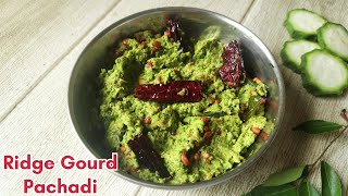 Beerakaya Pachadi  Ridge Gourd Chutney Herekai Chutney Recipe [upl. by Tunnell156]