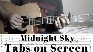 Midnight Sky  Unique Salonga Fingerstyle Guitar Cover Tabs on Screen Tutorial [upl. by Ilegna]