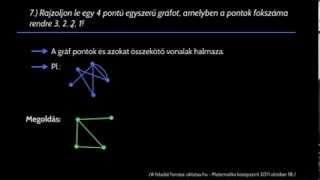 7 feladat  gráfok Matek érettségi felkészítő [upl. by Stockwell]