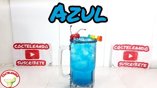 Azul  Azulito  Cocteles con Vodka  Cocteleando [upl. by Annaehr]