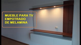 MUEBLE PARA TV EMPOTRADO  MELAMINA [upl. by Einnol172]