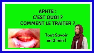 APHTE  Causes Prévention Traitements en 2 min [upl. by Yeslek]