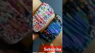 Beautiful cotton fabric bracelet bangle shorts youtubeshorts [upl. by Ardnazil]