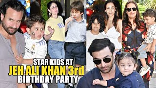 Jeh Ali Khan Birthday Celebration Party 2024 Ranbir Kapoor Daughter Raha Taimur Innaya  Starkids [upl. by Rika]